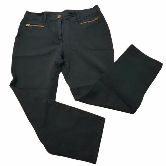 Chico's Jeans Women's Size 0.5 Black So Slimming Ankle Gold Zippered Pockets - Picture 12 of 12